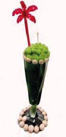 Vela artesanal de jugo verde